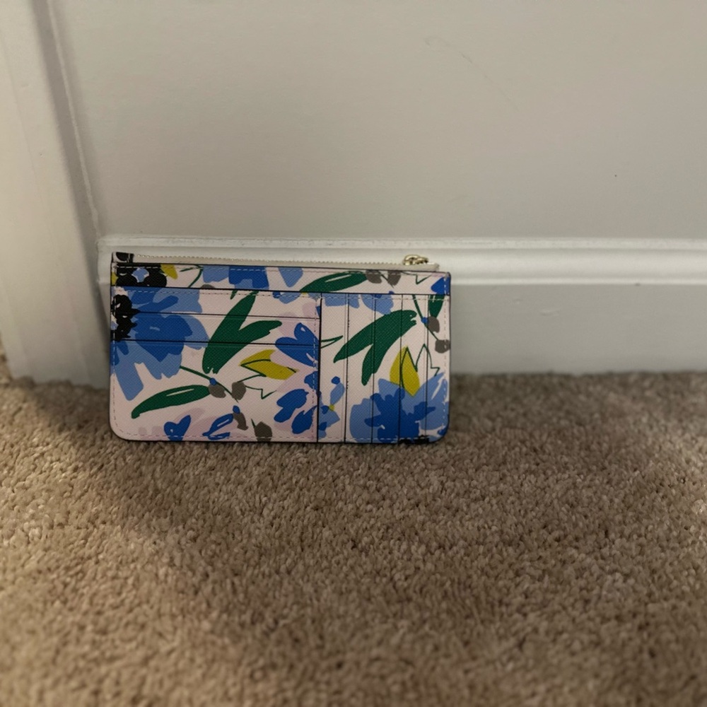 Kate Spade Blue Tote with Floral Wallet - Picture 3 of 14